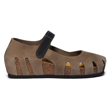 Plakton Closed-Toe Sandal – Anna Khaki Black
